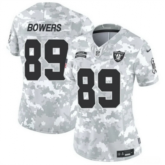 Women Las Vegas Raiders 89 Brock Bowers 2024 F U S E Arctic Camo Salute To Service Limited Stitched Jersey Women Las Vegas Raiders 89 Brock Bowers 2024 F U S E Arctic Camo Salute To Service Limited Stitched Jersey