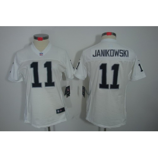 Women Nike Oakland Raiders #11 Sebastian Janikowski White(Women Limited Jerseys) Women Nike Oakland Raiders #11 Sebastian Janikowski White(Women Limited Jerseys)