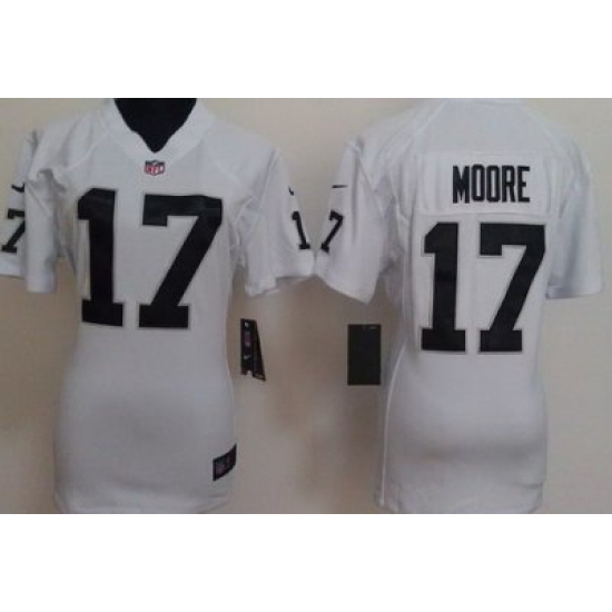 Women Nike Oakland Raiders #17 Denarius Moore White Nike NFL Jerseys Women Nike Oakland Raiders #17 Denarius Moore White Nike NFL Jerseys