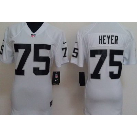 Women Nike Oakland Raiders #75 Stephon Heyer White Nike NFL Jerseys Women Nike Oakland Raiders #75 Stephon Heyer White Nike NFL Jerseys