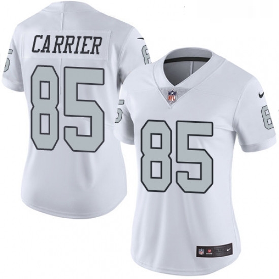 Women Nike Oakland Raiders 85 Derek Carrier Limited White Rush Vapor Untouchable NFL Jersey Women Nike Oakland Raiders 85 Derek Carrier Limited White Rush Vapor Untouchable NFL Jersey