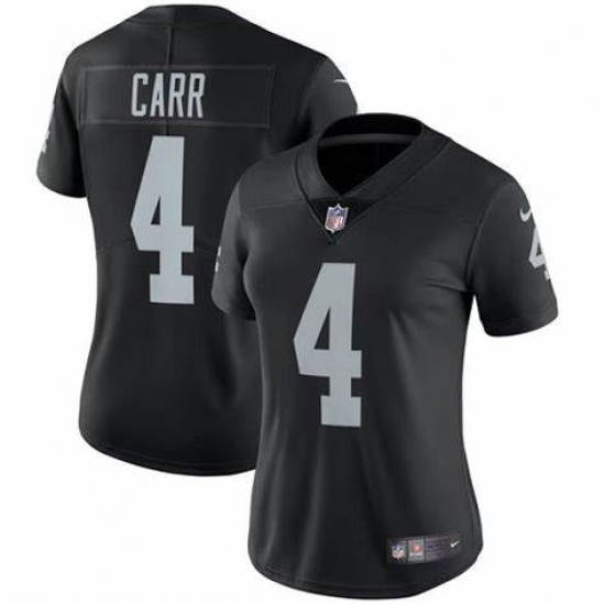 Women Raiders #4 Derek Carr Black Team Colour Vapor Limited Jersey Women Raiders #4 Derek Carr Black Team Colour Vapor Limited Jersey