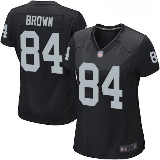 Womens Antonio Brown Game Black Home Jersey Oakland Raiders Football 84 Jersey Womens Antonio Brown Game Black Home Jersey Oakland Raiders Football 84 Jersey
