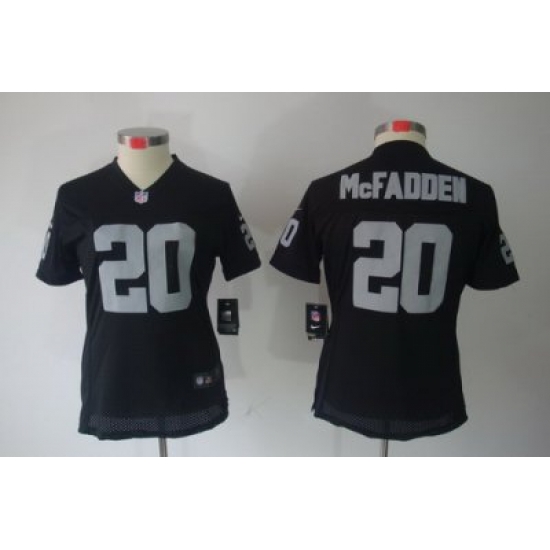 Womens Nike Oakland Raiders 20 McFADDEN Black(Women Limited Jerseys) Womens Nike Oakland Raiders 20 McFADDEN Black(Women Limited Jerseys)