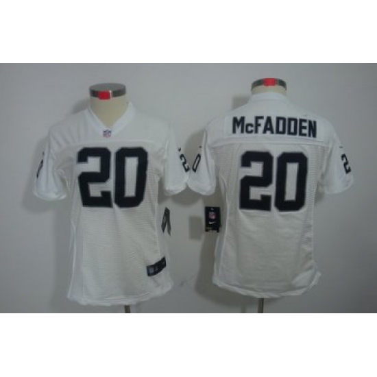 Womens Nike Oakland Raiders 20 McFADDEN White(Women Limited Jerseys) Womens Nike Oakland Raiders 20 McFADDEN White(Women Limited Jerseys)