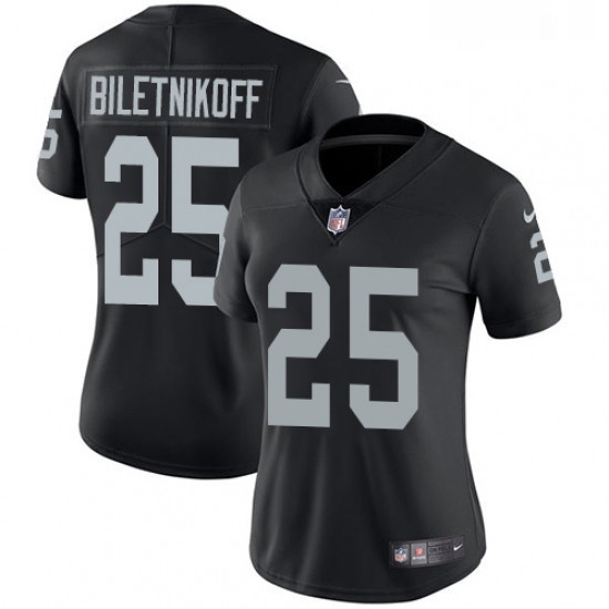 Womens Nike Oakland Raiders 25 Fred Biletnikoff Black Team Color Vapor Untouchable Limited Player NFL Jersey Womens Nike Oakland Raiders 25 Fred Biletnikoff Black Team Color Vapor Untouchable Limited Player NFL Jersey