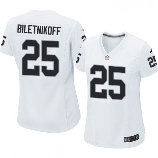 Womens Nike Oakland Raiders 25 Fred Biletnikoff Game White NFL Jersey Womens Nike Oakland Raiders 25 Fred Biletnikoff Game White NFL Jersey