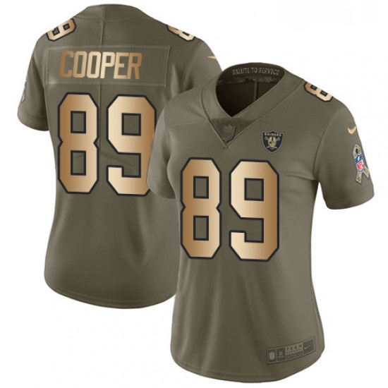 Womens Nike Oakland Raiders 89 Amari Cooper Limited OliveGold 2017 Salute to Service NFL Jersey Womens Nike Oakland Raiders 89 Amari Cooper Limited OliveGold 2017 Salute to Service NFL Jersey