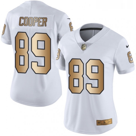 Womens Nike Oakland Raiders 89 Amari Cooper Limited WhiteGold Rush NFL Jersey Womens Nike Oakland Raiders 89 Amari Cooper Limited WhiteGold Rush NFL Jersey