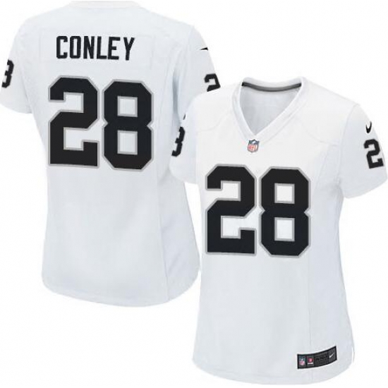 Womens Oakland Raiders #28 Gareon Conley White Jersey Womens Oakland Raiders #28 Gareon Conley White Jersey