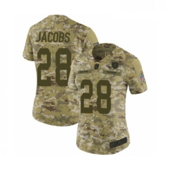Womens Oakland Raiders 28 Josh Jacobs Limited Camo 2018 Salute to Service Football Jersey Womens Oakland Raiders 28 Josh Jacobs Limited Camo 2018 Salute to Service Football Jersey