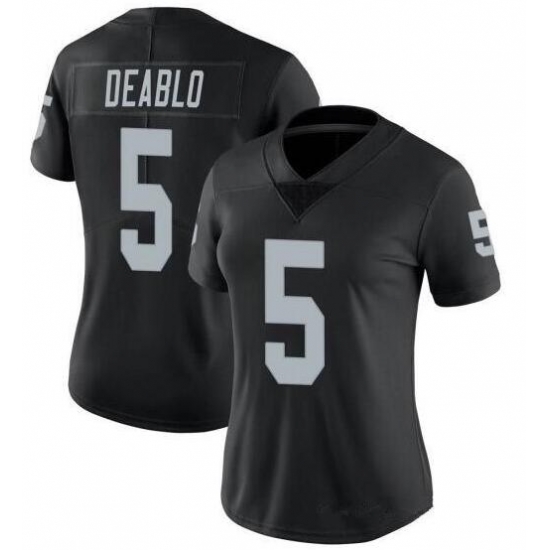 Women's Oakland Raiders#5 Divine Deablo Black Vapor Untouchable Limited Stitched Jersey Women's Oakland Raiders#5 Divine Deablo Black Vapor Untouchable Limited Stitched Jersey
