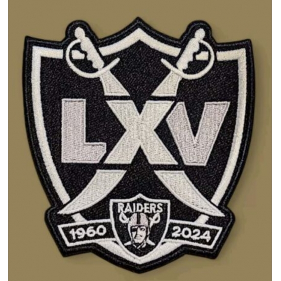 LAS VEGAS OAKLAND LOS ANGELES RAIDERS 65th ANNIVERSARY Patch Biaog