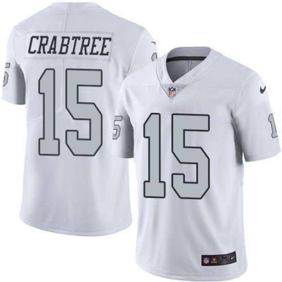 Nike Raiders #15 Michael Crabtree White Youth Stitched NFL Limited Rush Jersey Nike Raiders #15 Michael Crabtree White Youth Stitched NFL Limited Rush Jersey