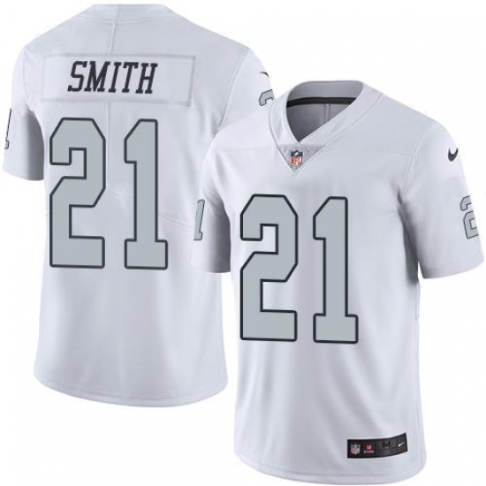 Nike Raiders #21 Sean Smith White Youth Stitched NFL Limited Rush Jersey Nike Raiders #21 Sean Smith White Youth Stitched NFL Limited Rush Jersey