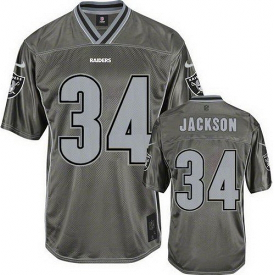 Nike Raiders #34 Bo Jackson Grey Youth Stitched NFL Elite Vapor Jersey Nike Raiders #34 Bo Jackson Grey Youth Stitched NFL Elite Vapor Jersey