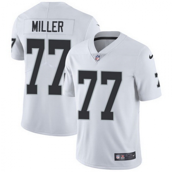 Nike Raiders #77 Kolton Miller White Youth Stitched NFL Vapor Untouchable Limited Jersey Nike Raiders #77 Kolton Miller White Youth Stitched NFL Vapor Untouchable Limited Jersey