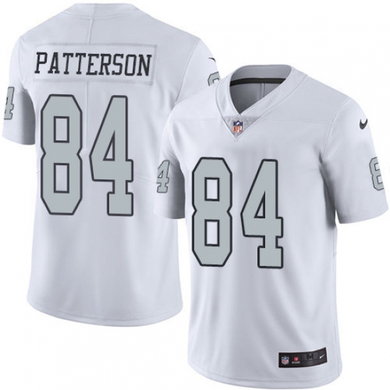 Nike Raiders #84 Cordarrelle Patterson White Youth Stitched NFL Limited Rush Jersey Nike Raiders #84 Cordarrelle Patterson White Youth Stitched NFL Limited Rush Jersey