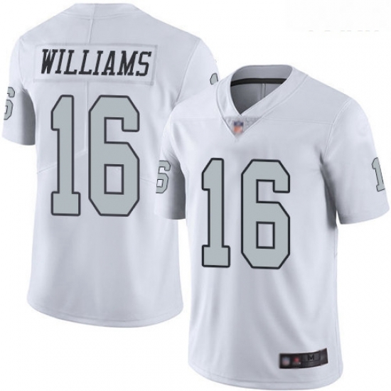 Raiders #16 Tyrell Williams White Youth Stitched Football Limited Rush Jersey Raiders #16 Tyrell Williams White Youth Stitched Football Limited Rush Jersey