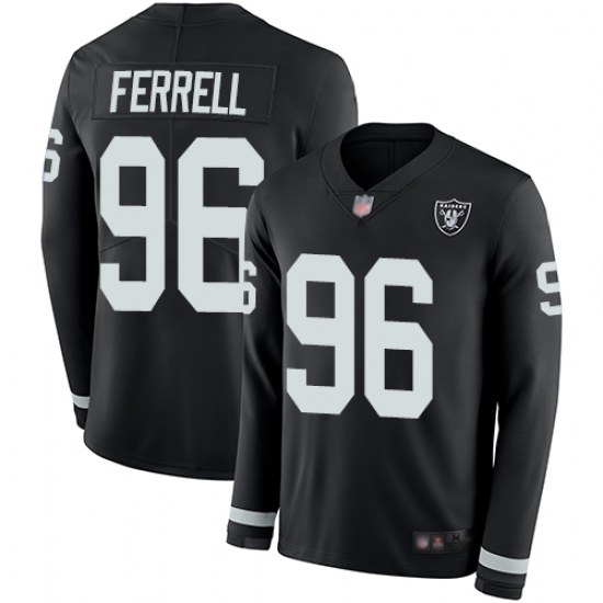 Raiders 96 Clelin Ferrell Black Team Color Youth Stitched Football Limited Therma Long Sleeve Jersey Raiders 96 Clelin Ferrell Black Team Color Youth Stitched Football Limited Therma Long Sleeve Jersey