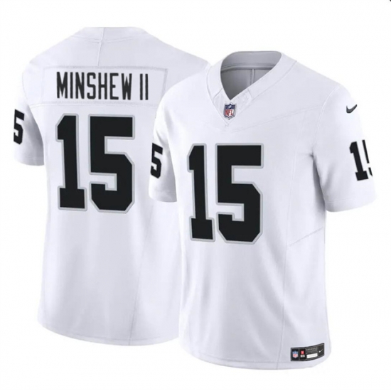 Youth Las Vegas Raiders 15 Gardner Minshew II White 2024 F U S E Vapor Untouchable Stitched Football Jersey Youth Las Vegas Raiders 15 Gardner Minshew II White 2024 F U S E Vapor Untouchable Stitched Football Jersey
