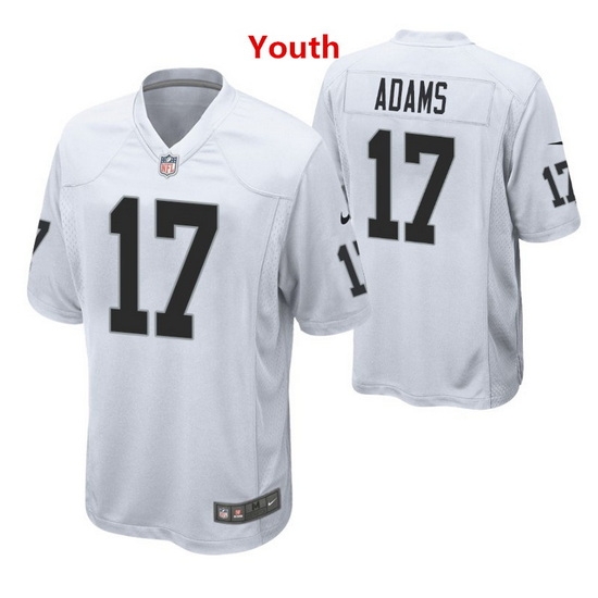 Youth Las Vegas Raiders 17 Davante Adams White Vapor Limited Stitched Jersey Youth Las Vegas Raiders 17 Davante Adams White Vapor Limited Stitched Jersey