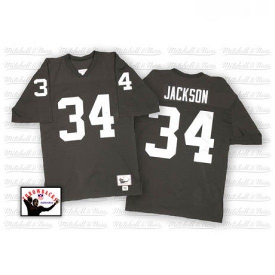 Youth Mitchell and Ness Oakland Raiders 34 Bo Jackson Black Team Color Authentic NFL Throwback Jersey Youth Mitchell and Ness Oakland Raiders 34 Bo Jackson Black Team Color Authentic NFL Throwback Jersey