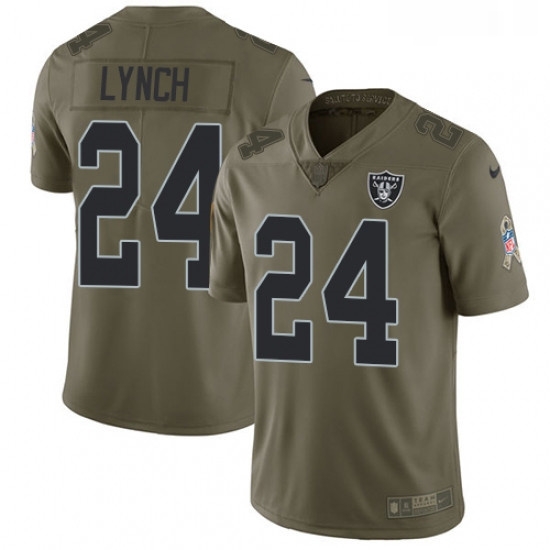Youth Nike Oakland Raiders 24 Marshawn Lynch Limited Olive 2017 Salute to Service NFL Jersey Youth Nike Oakland Raiders 24 Marshawn Lynch Limited Olive 2017 Salute to Service NFL Jersey