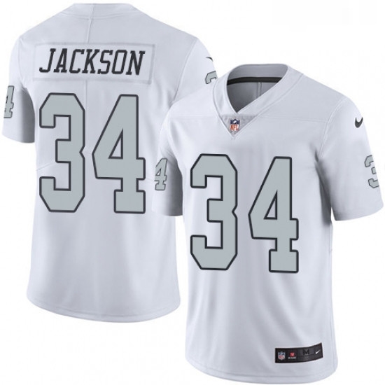 Youth Nike Oakland Raiders 34 Bo Jackson Elite White Rush Vapor Untouchable NFL Jersey Youth Nike Oakland Raiders 34 Bo Jackson Elite White Rush Vapor Untouchable NFL Jersey