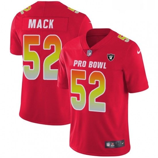 Youth Nike Oakland Raiders 52 Khalil Mack Limited Red 2018 Pro Bowl NFL Jersey Youth Nike Oakland Raiders 52 Khalil Mack Limited Red 2018 Pro Bowl NFL Jersey