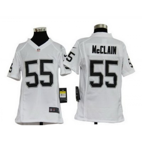 Youth Nike Oakland Raiders #55 McCLAIN White jerseys Youth Nike Oakland Raiders #55 McCLAIN White jerseys