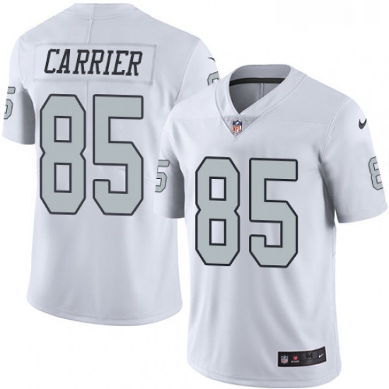 Youth Nike Oakland Raiders 85 Derek Carrier Limited White Rush Vapor Untouchable NFL Jersey Youth Nike Oakland Raiders 85 Derek Carrier Limited White Rush Vapor Untouchable NFL Jersey