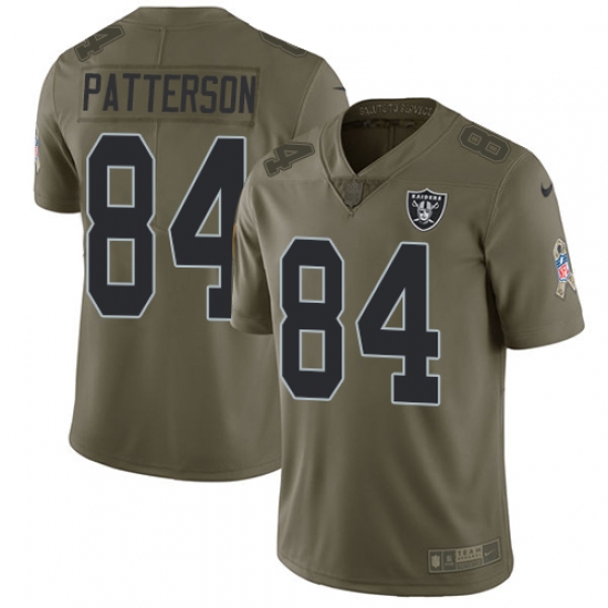 Youth Nike Raiders #84 Cordarrelle Patterson Olive Stitched NFL Limited 2017 Salute to Service Jersey Youth Nike Raiders #84 Cordarrelle Patterson Olive Stitched NFL Limited 2017 Salute to Service Jersey