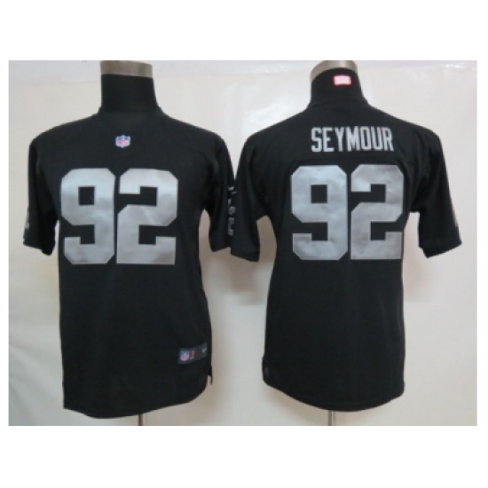 Youth Nike Youth Oakland Raiders #92 Seymour Black jerseys Youth Nike Youth Oakland Raiders #92 Seymour Black jerseys