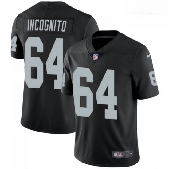 Youth Oakland Raiders #64 Richie Incognito Vapor Untouchable Limited Black Jersey Youth Oakland Raiders #64 Richie Incognito Vapor Untouchable Limited Black Jersey