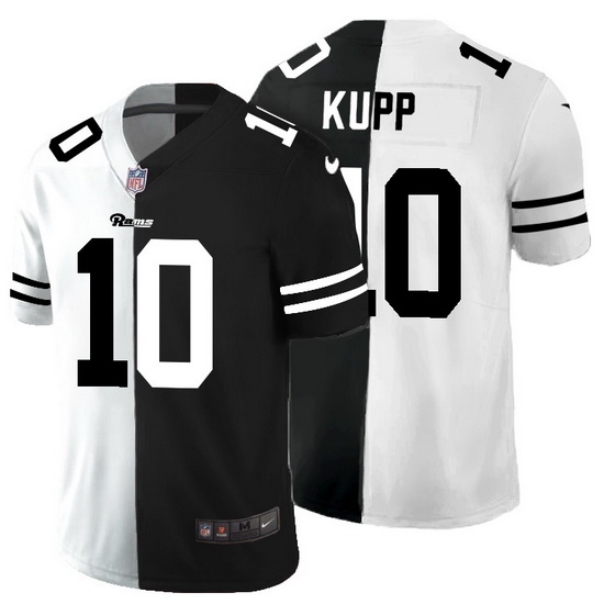 Los Angeles Rams 10 Cooper Kupp Men Black V White Peace Split Nike Vapor Untouchable Limited NFL Jersey Los Angeles Rams 10 Cooper Kupp Men Black V White Peace Split Nike Vapor Untouchable Limited NFL Jersey