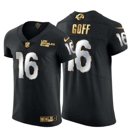 Los Angeles Rams 16 Jared Goff Men Nike Black Edition Vapor Untouchable Elite NFL Jersey Los Angeles Rams 16 Jared Goff Men Nike Black Edition Vapor Untouchable Elite NFL Jersey