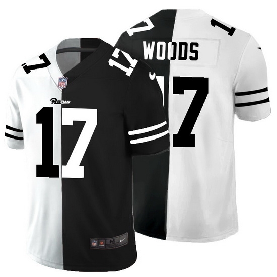 Los Angeles Rams 17 Robert Woods Men Black V White Peace Split Nike Vapor Untouchable Limited NFL Jersey Los Angeles Rams 17 Robert Woods Men Black V White Peace Split Nike Vapor Untouchable Limited NFL Jersey