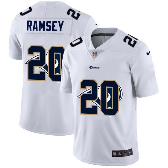 Los Angeles Rams 20 Jalen Ramsey White Men Nike Team Logo Dual Overlap Limited NFL Jersey Los Angeles Rams 20 Jalen Ramsey White Men Nike Team Logo Dual Overlap Limited NFL Jersey