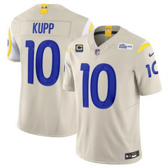 Men Los Angeles Rams 10 Cooper Kupp Bone 2024 F U S E With 4 Star C Patch Vapor Limited Stitched Jersey Men Los Angeles Rams 10 Cooper Kupp Bone 2024 F U S E With 4 Star C Patch Vapor Limited Stitched Jersey