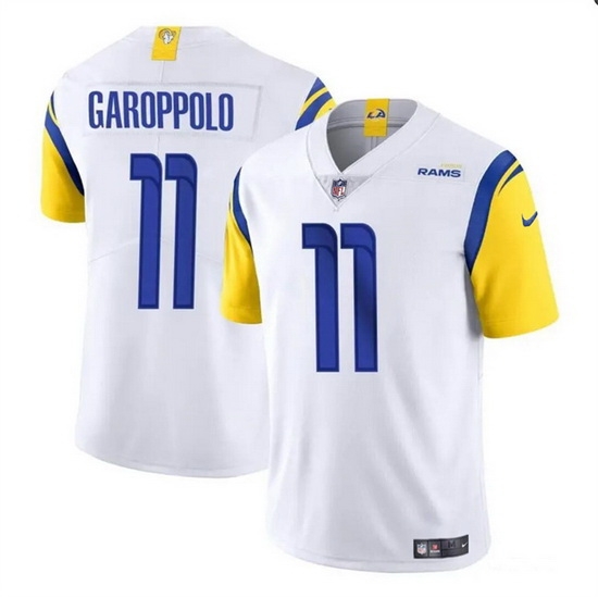 Men Los Angeles Rams 11 Jimmy Garoppolo White Vapor Untouchable Stitched Football Jersey Men Los Angeles Rams 11 Jimmy Garoppolo White Vapor Untouchable Stitched Football Jersey