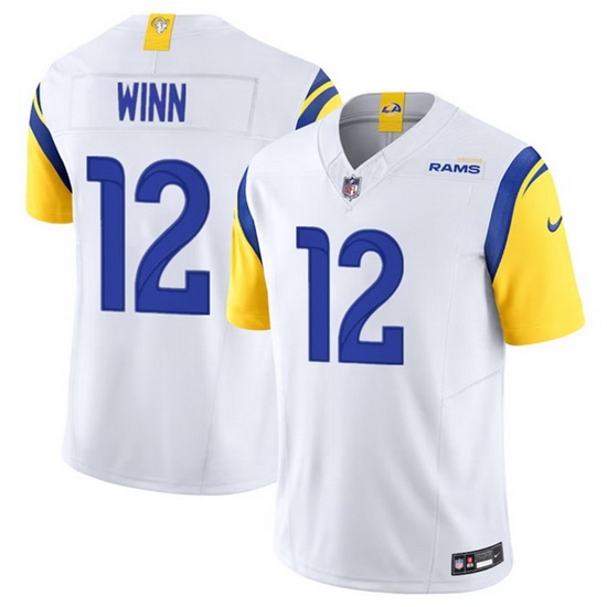 Men Los Angeles Rams 12 Dresser Winn White 2023 F U S E Vapor Untouchable Stitched Football Jersey Men Los Angeles Rams 12 Dresser Winn White 2023 F U S E Vapor Untouchable Stitched Football Jersey