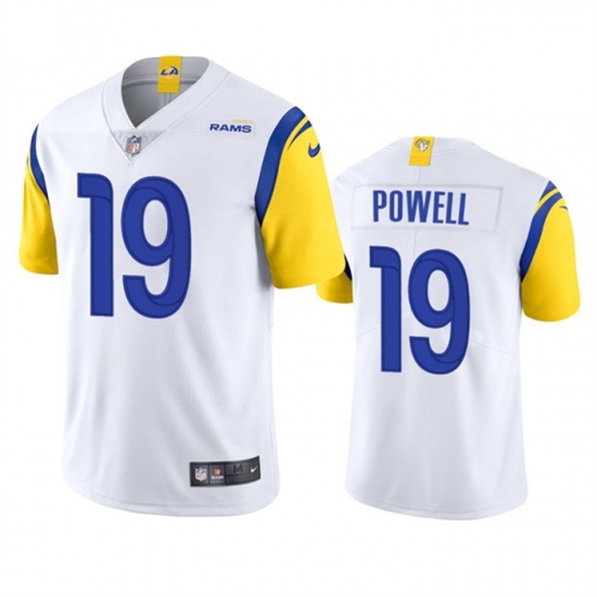 Men Los Angeles Rams 19 Brandon Powell White Vapor Untouchable Limited Stitched Football Jersey Men Los Angeles Rams 19 Brandon Powell White Vapor Untouchable Limited Stitched Football Jersey