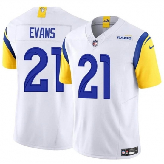 Men Los Angeles Rams 21 Zach Evans White 2024 F U S E Vapor Untouchable Stitched Football Jersey Men Los Angeles Rams 21 Zach Evans White 2024 F U S E Vapor Untouchable Stitched Football Jersey