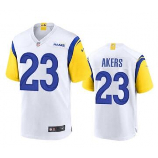 Men Los Angeles Rams 23 Cam Akers 2020 White Vapor Untouchable Limited Stitched Jersey Men Los Angeles Rams 23 Cam Akers 2020 White Vapor Untouchable Limited Stitched Jersey