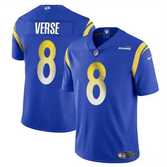 Men Los Angeles Rams 8 Jared Verse Blue 2024 Draft Vapor Untouchable Stitched Football Jersey Men Los Angeles Rams 8 Jared Verse Blue 2024 Draft Vapor Untouchable Stitched Football Jersey