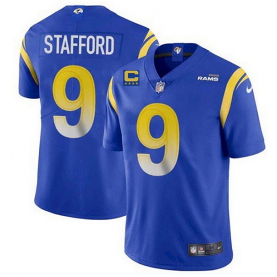 Men Los Angeles Rams 9 Matthew Stafford 2022 Royal With 4 Star C Patch Vapor Untouchable Limited Stitched Jersey Men Los Angeles Rams 9 Matthew Stafford 2022 Royal With 4 Star C Patch Vapor Untouchable Limited Stitched Jersey