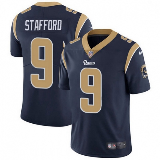 Men Los Angeles Rams 9 Matthew Stafford Navy Blue Team Color Men Stitched NFL Vapor Untouchable Limited Jersey Men Los Angeles Rams 9 Matthew Stafford Navy Blue Team Color Men Stitched NFL Vapor Untouchable Limited Jersey