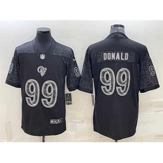 Men Los Angeles Rams 99 Aaron Donald Black Reflective Limited Stitched Football Jersey Men Los Angeles Rams 99 Aaron Donald Black Reflective Limited Stitched Football Jersey