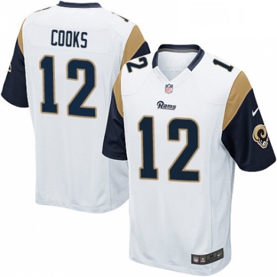 Men Nike Los Angeles Rams 12 Brandin Cooks Game White NFL Jersey Men Nike Los Angeles Rams 12 Brandin Cooks Game White NFL Jersey